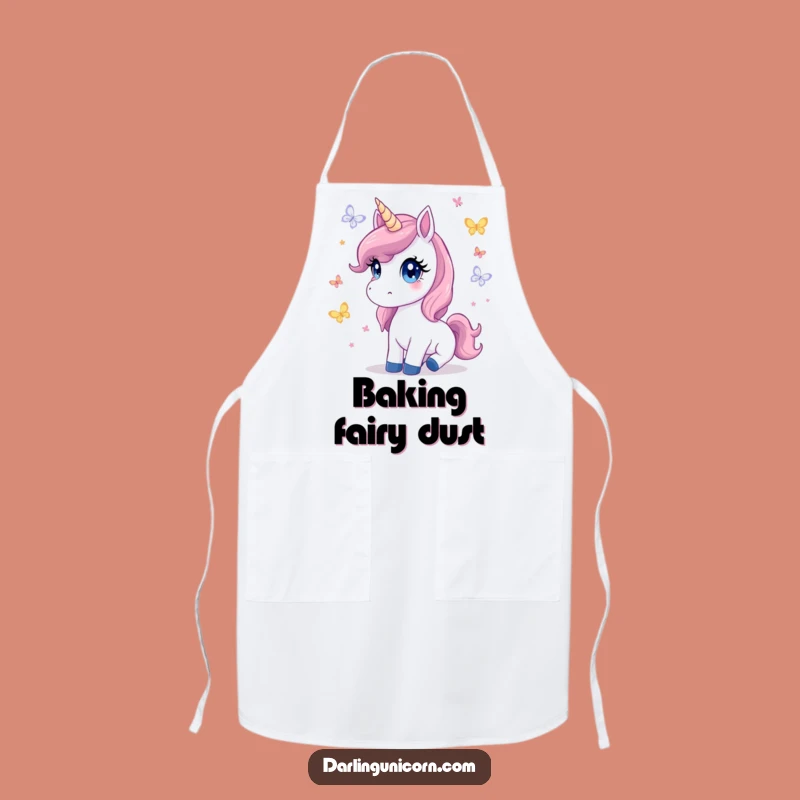 Cute Unicorn Apron: Innocent Butterfly Watcher, Whimsical Funny Gift for Cooks