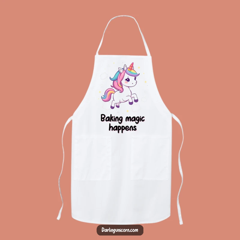 Funny Kawaii Unicorn Rainbow Gallop Apron: Cook with Magic and Sparkle - A Hilarious Funny Gift