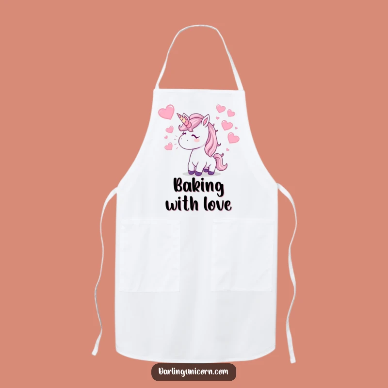 Funny Kissing Unicorn Apron: Kitchen Romance, Sparkle Hearts, Ideal Cooking Gift