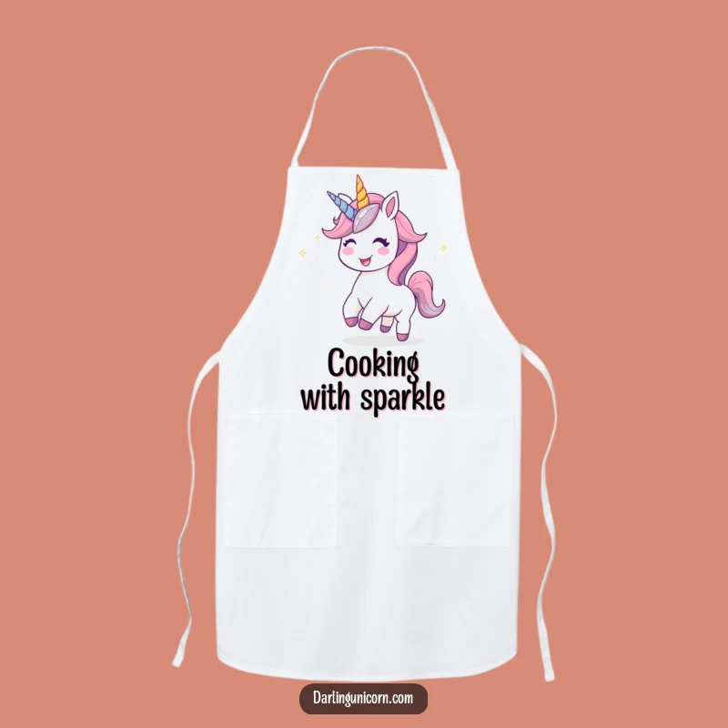 Funny Kawaii Unicorn Stardust Joy Apron: Cook with Sparkle and Smiles - Hilarious Funny Gift