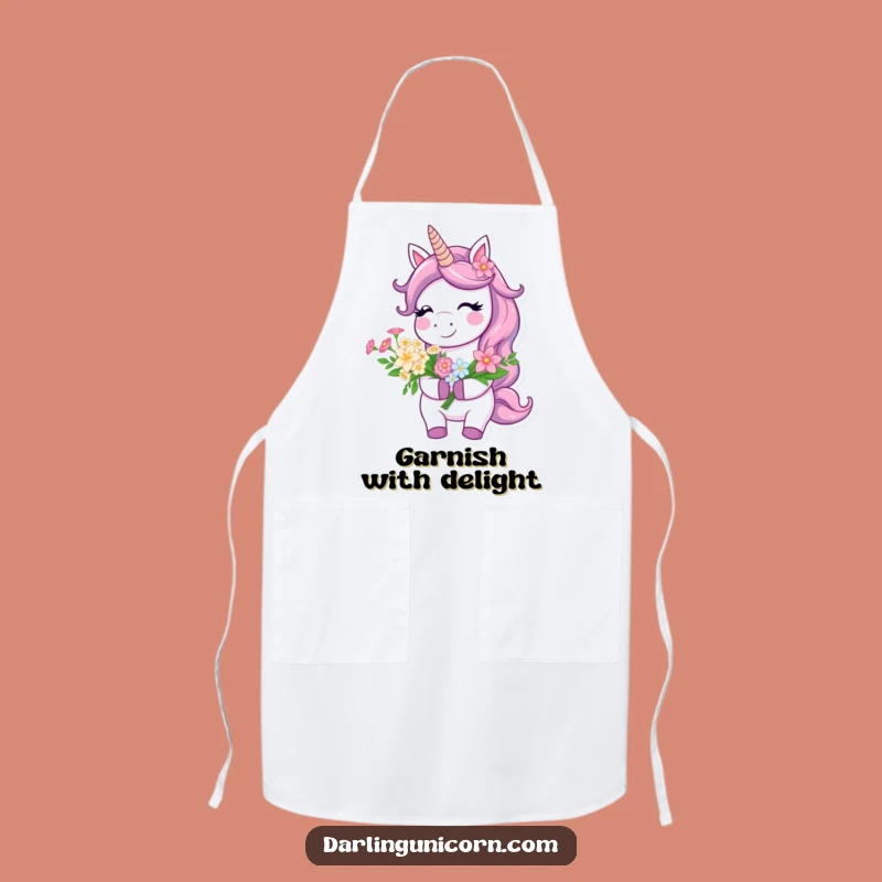 Funny Unicorn Flower Apron - Bright Smile Chef, Perfect Kitchen Gift!