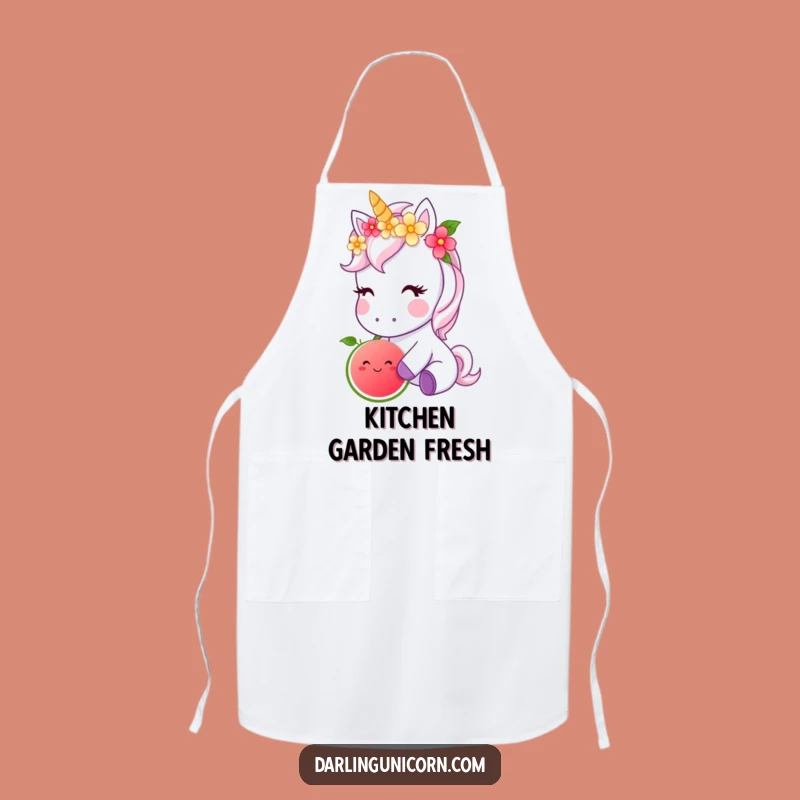 Funny Unicorn Flower Crown Apron: Garden Chef, Delightful Funny Gift