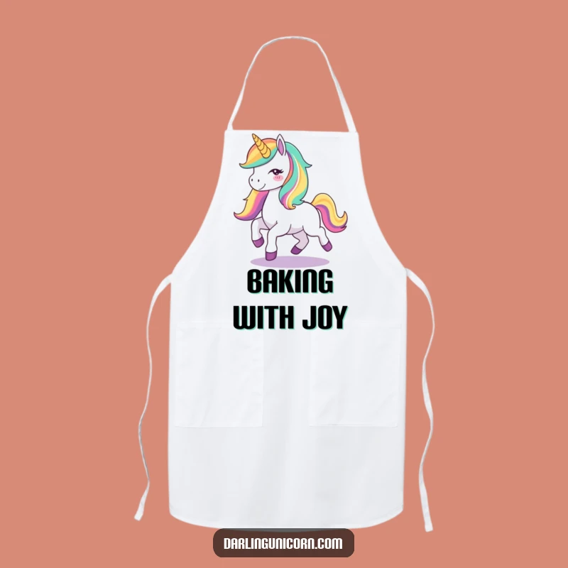 Funny Unicorn Joy Apron: Cook with Magic & Rainbow Flair
