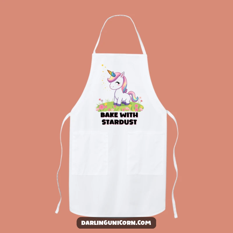 Funny Unicorn Stardust Meadow Apron: Cook with Magic & Humor!