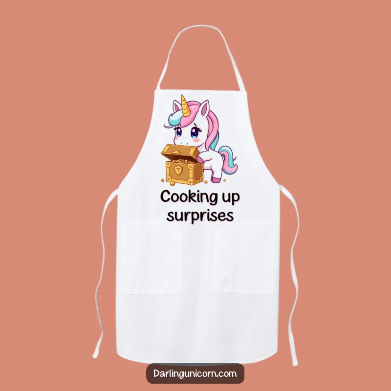Funny Unicorn Treasure Apron - Cook Up Surprises in Magical Style