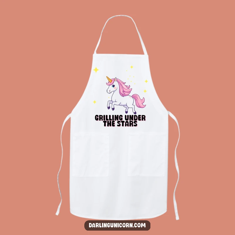 Funny Majestic Unicorn Starry Sky Apron - Celestial Chef Gift