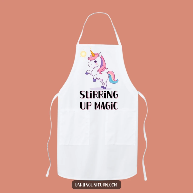 Funny Unicorn Orb Toss Apron: Playful Magic for Your Kitchen Adventures