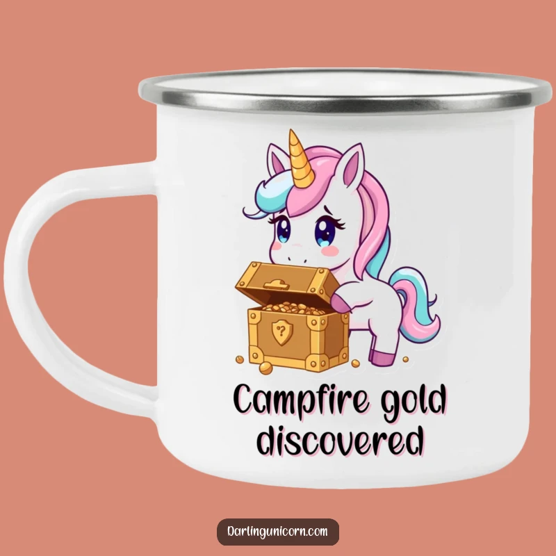 Durable Funny Unicorn Treasure Camping Mug - Sip Your Surprise in the Wild