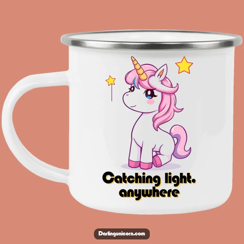 Funny Unicorn Camping Mug - Magical Star Catcher, Durable Funny Gift for Adventurers