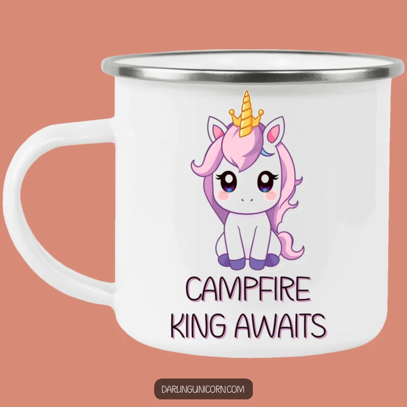 Durable Funny Gentle Unicorn Crown Camping Mug: Adventure Fit for Royalty!