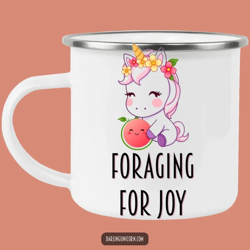 Durable Funny Unicorn Flower Crown Camping Mug: Outdoor Treat, Perfect Funny Gift