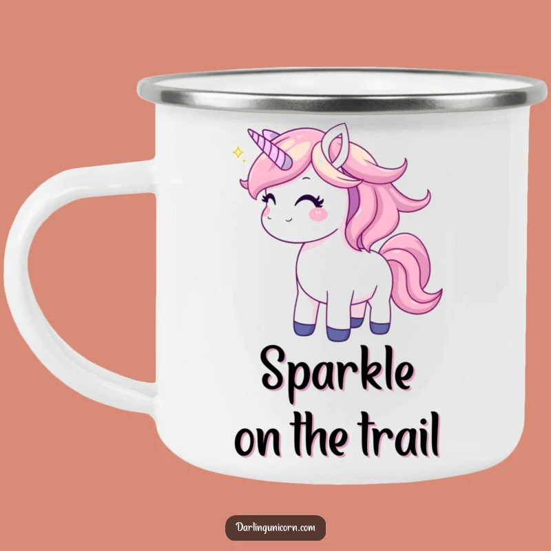 Funny Joyful Unicorn Mane Toss Camping Mug: Durable Magical Drinkware for Outdoors