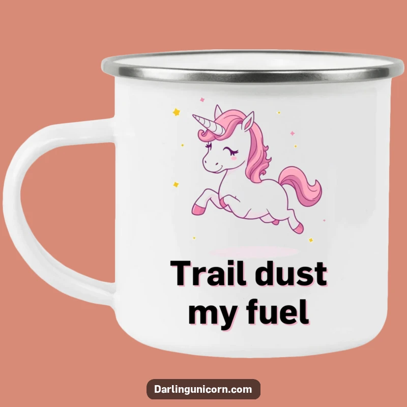 Funny Star Dust Unicorn Camping Mug: Adventure Fuel, Hilarious Outdoor Gift