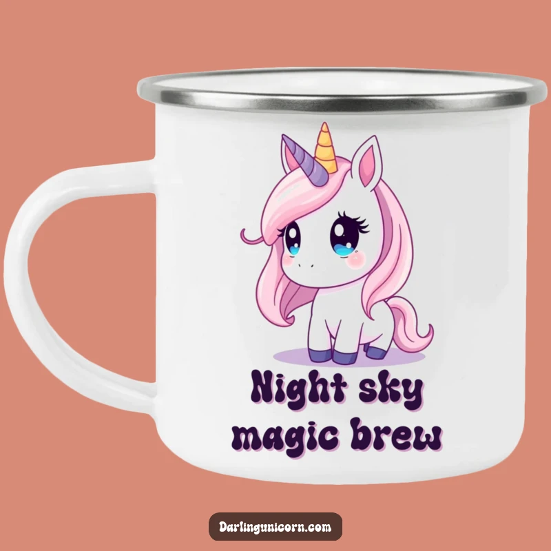 Funny Unicorn Starry Sky Camping Mug: Rugged Cosmos, Night Adventure Gift