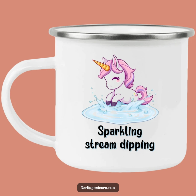 Funny Unicorn Camping Mug - Playful Splash, Durable Funny Gift for Adventurers