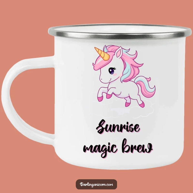 Funny Unicorn Galloping Camping Mug: Durable & Hilarious Magical Outdoor Mug, Great Gift