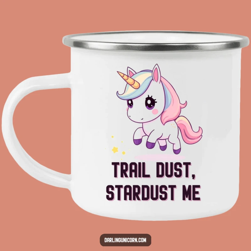 Sturdy Funny Kawaii Unicorn Stardust Camping Mug: Adventure with Cosmic Charm!