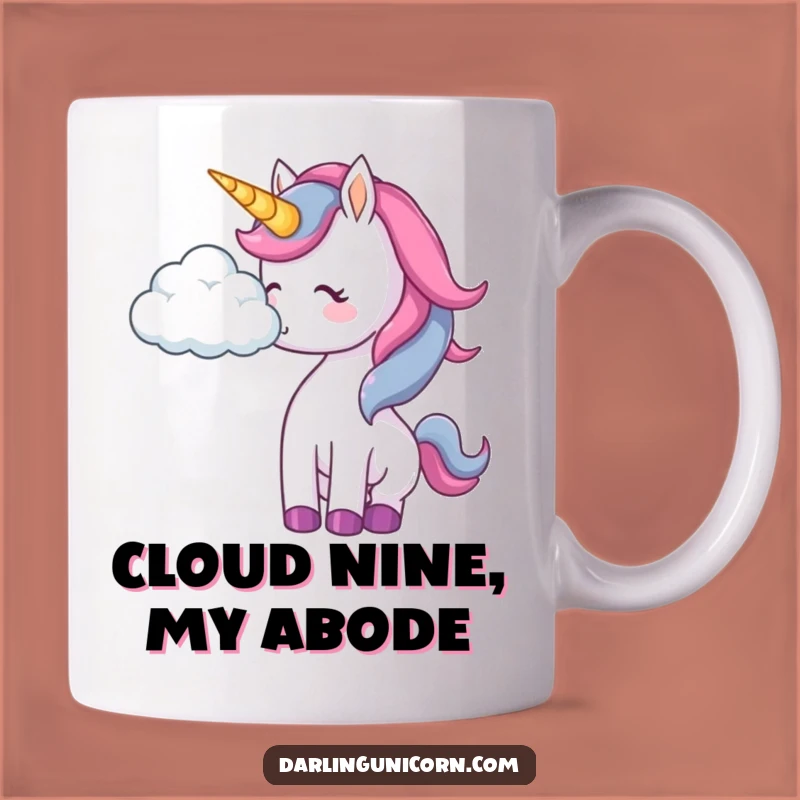 Funny Unicorn Cloud Nudge Mug: Whimsical Dreamer Gift for Magical Mornings