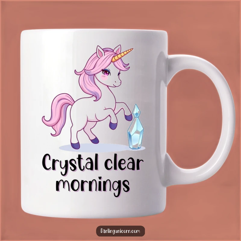 Funny Flowing Tail Unicorn Crystal Touch Mug: Magical Moments with Humor!