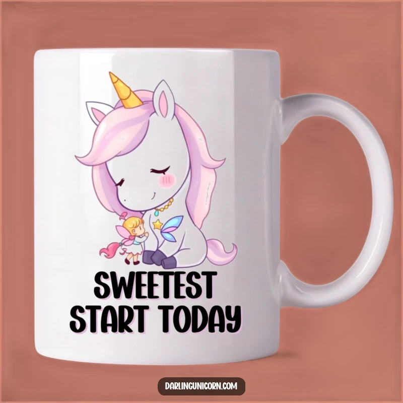 Funny Gentle Unicorn Fairy Nuzzle Mug - Sweet & Magical Friendship Gift