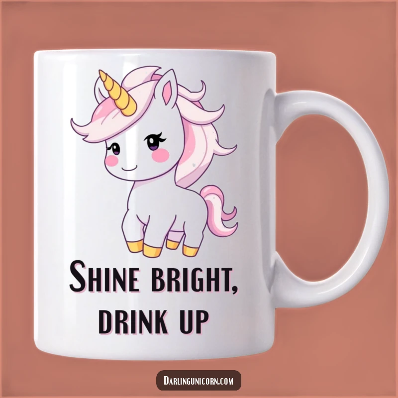 Funny Happy Unicorn Mug: Starry Mane Toss, Joyful Smile Gift Idea