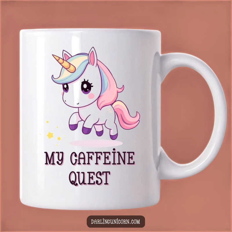 Funny Kawaii Unicorn Stardust Chase Mug: A Whimsical Gift for Curious Minds!