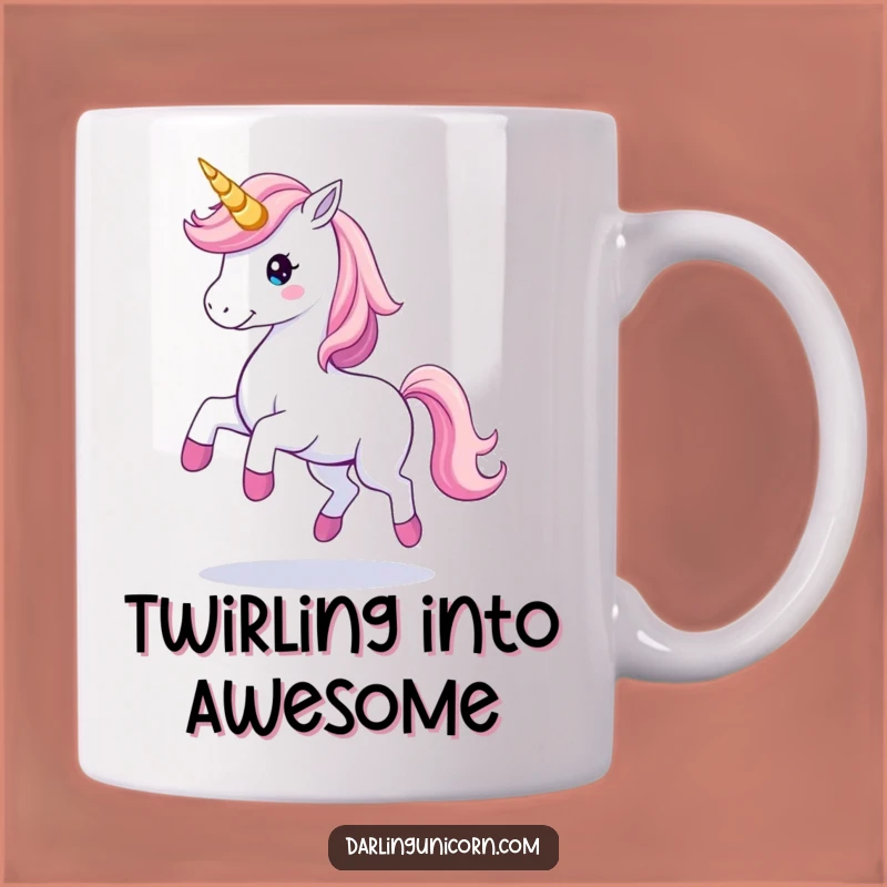 Graceful Unicorn Twirl Mug: Magical Horn Trail, Perfect Whimsical Gift