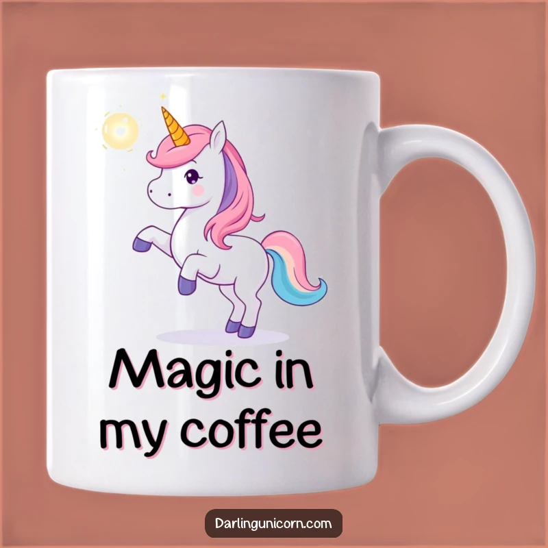 Funny Unicorn Orb Toss Mug: Playful Magic & Whimsy for Your Coffee