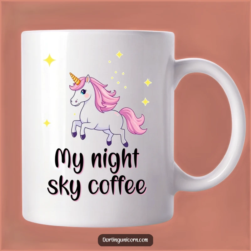 Funny Majestic Unicorn Starry Sky Mug - Glowing Horn Magical Gift
