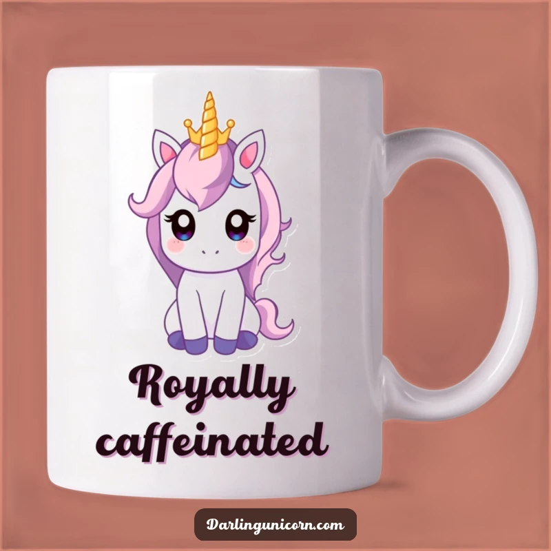 Funny Gentle Unicorn Crown Balance Mug: Regal Humor for a Special Someone!