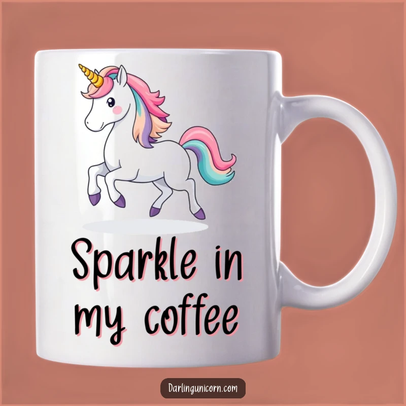 Funny Unicorn Rainbow Mug: Majestic Prancing Magic Humor, Perfect Gift