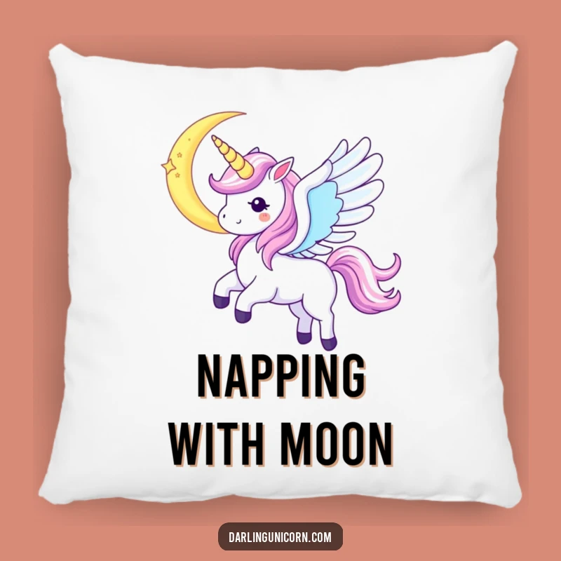 Cozy Funny Kawaii Unicorn Moon Soar Pillow: Snuggle with Celestial Dreams - Ideal Funny Gift