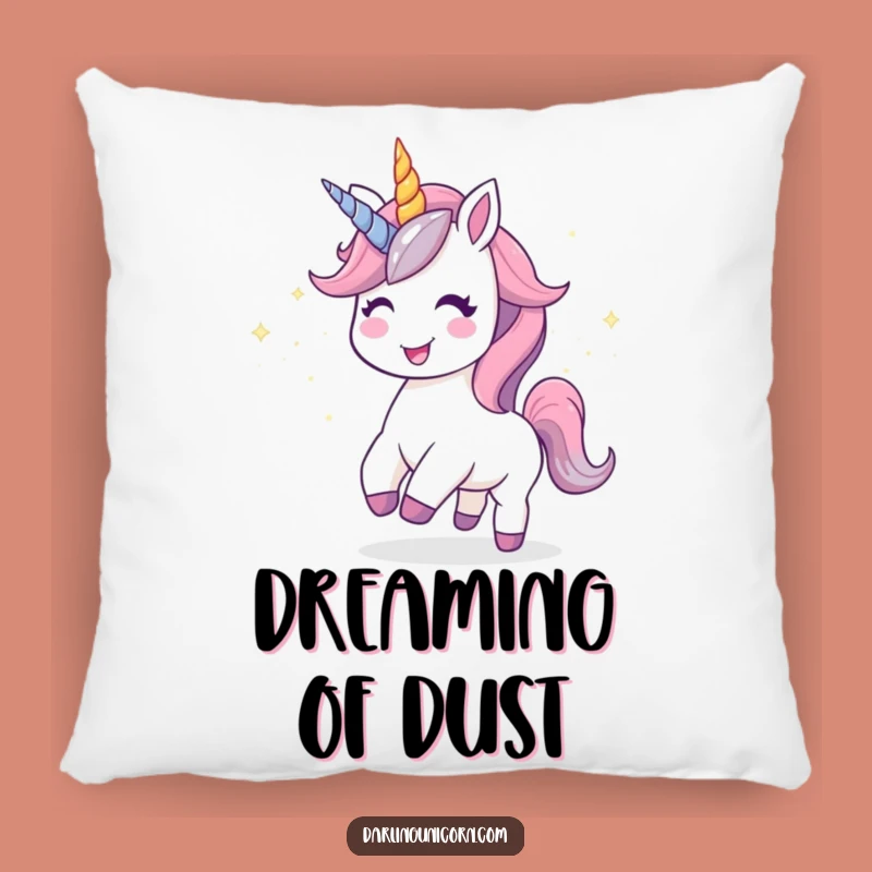 Cozy Funny Kawaii Unicorn Stardust Joy Pillow: Snuggle with Sparkle and Smiles - Ideal Funny Gift