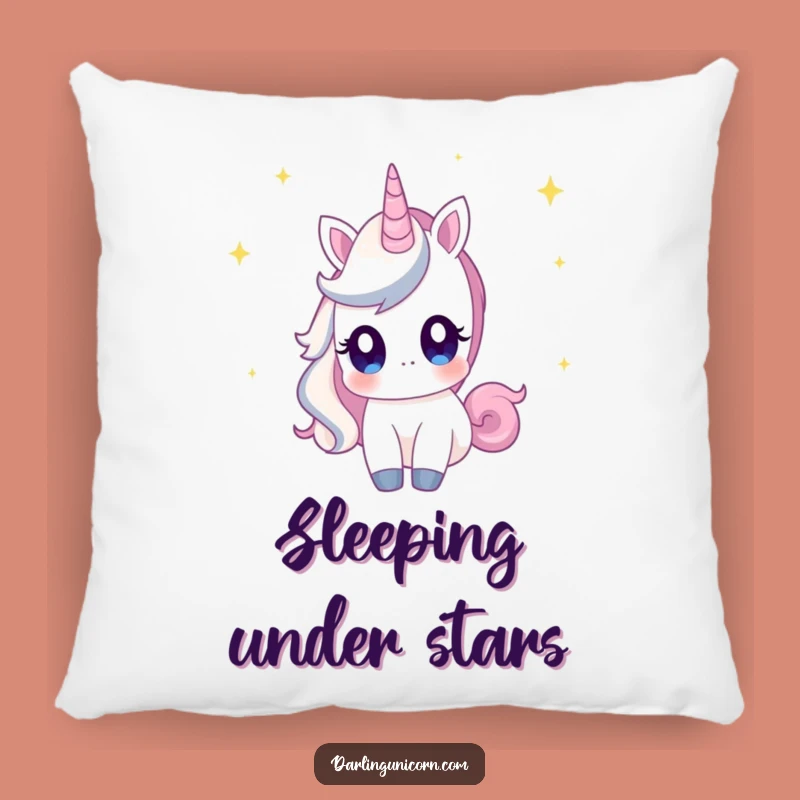 Cozy Funny Unicorn Star Gazing Pillow: Cuddle Up with Night Sky Dreams
