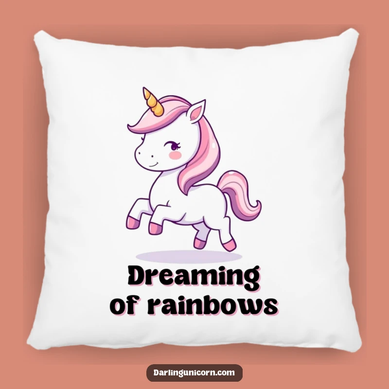 Funny Kawaii Unicorn Prancing Pillow - Cozy & Magical Gift for Dreamers