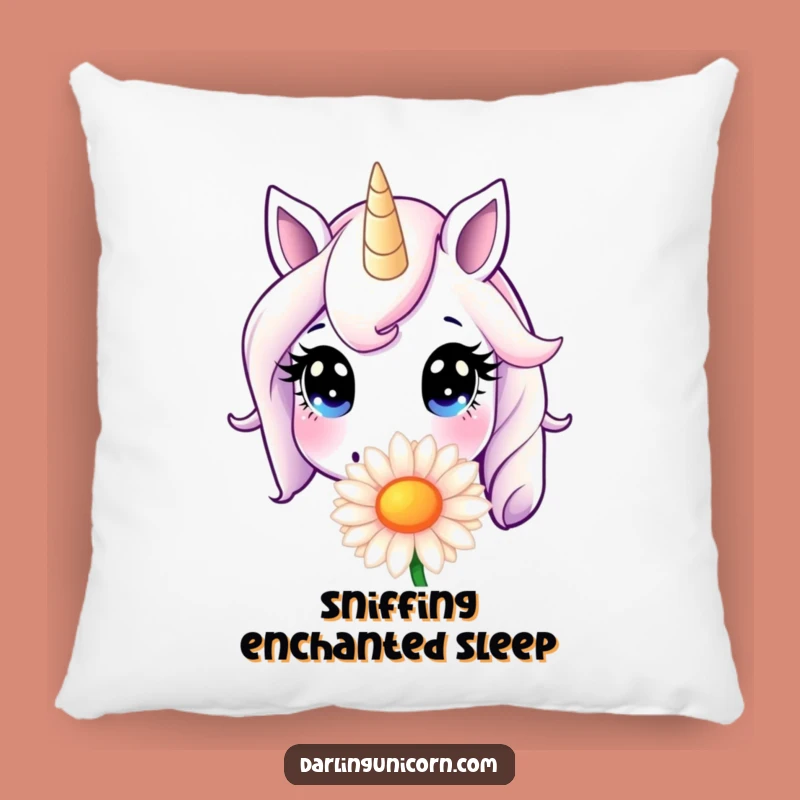 Funny Unicorn Daisy Sniff Pillow: Soft Comfort, Innocent Eyes, Cozy Funny Home Decor Gift