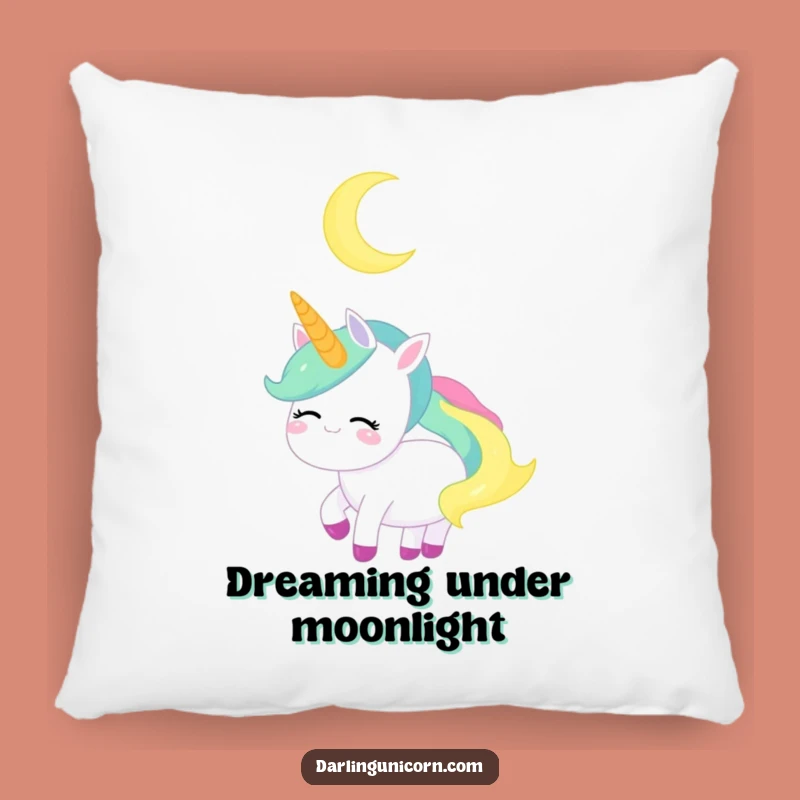 Funny Unicorn Pillow - Cozy Moon Scene, Soothing Funny Gift for Relaxing