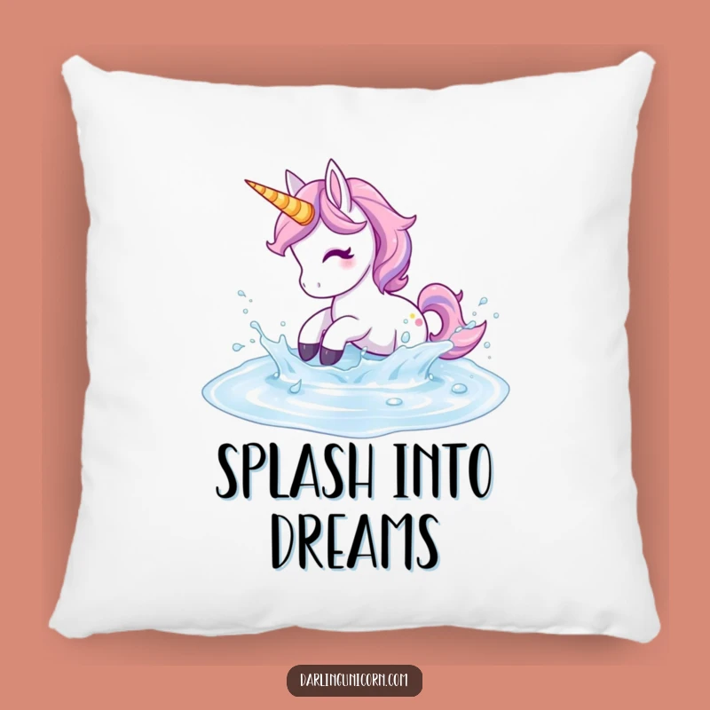 Funny Unicorn Pillow - Cozy Splash Comfort, Playful Funny Gift Accent
