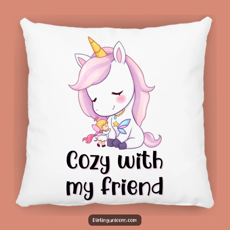 Soft Funny Unicorn Fairy Nuzzle Pillow - Cozy Comfort with Magical Friends