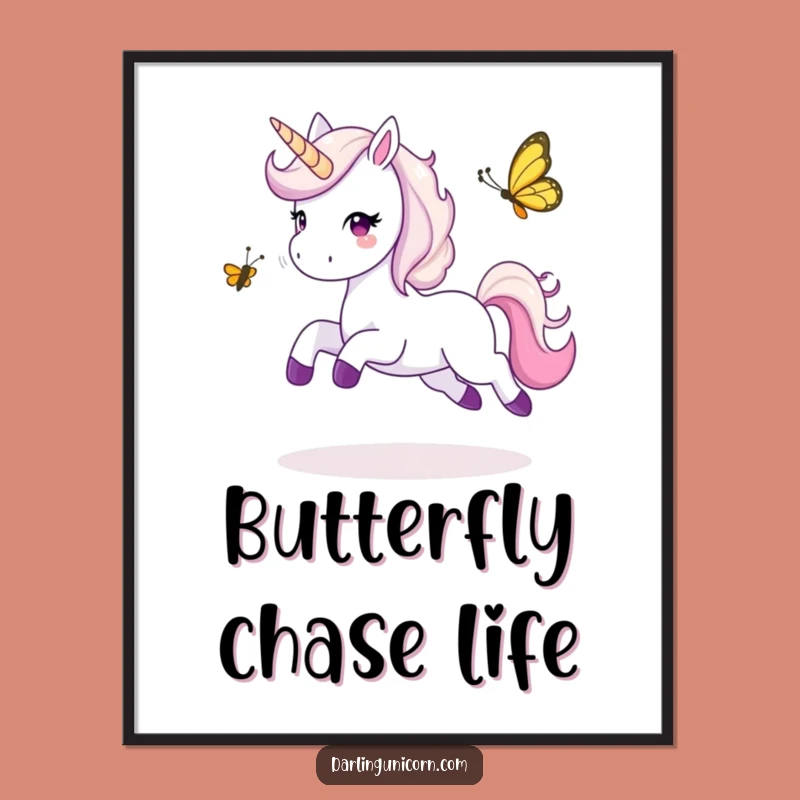 Funny Unicorn Butterfly Tag Digital Art: Instant Joyful Decor & Gift!