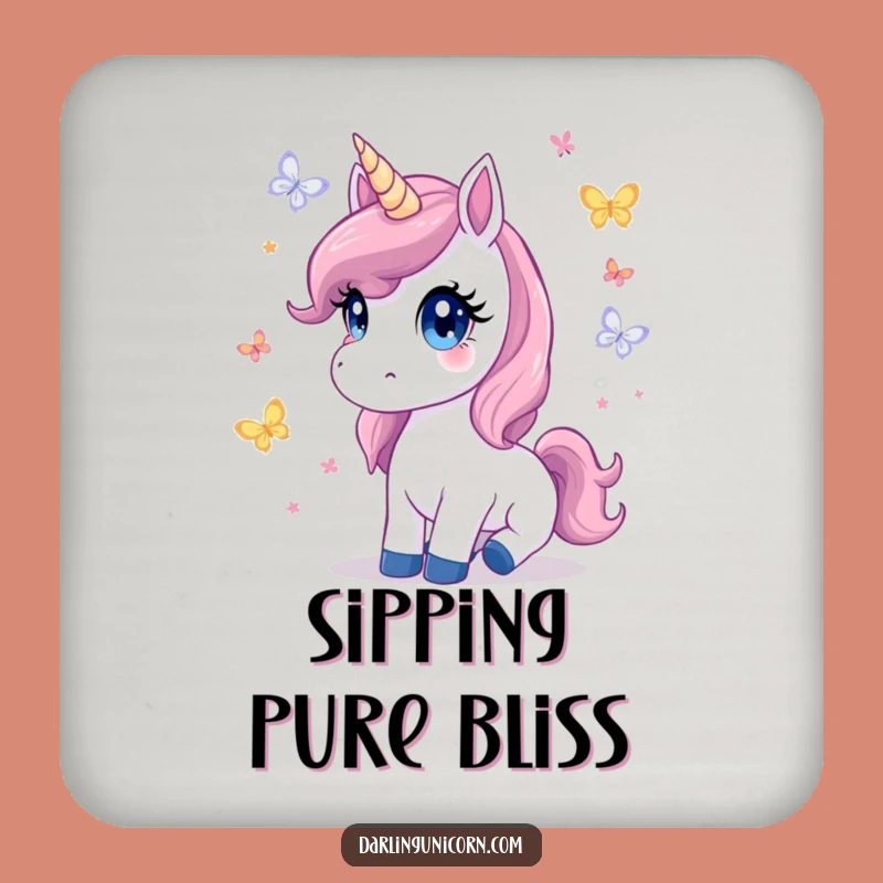 Cute Unicorn Drink Coaster: Innocent Eyes Protection, Chic Whimsical Gift Accessory