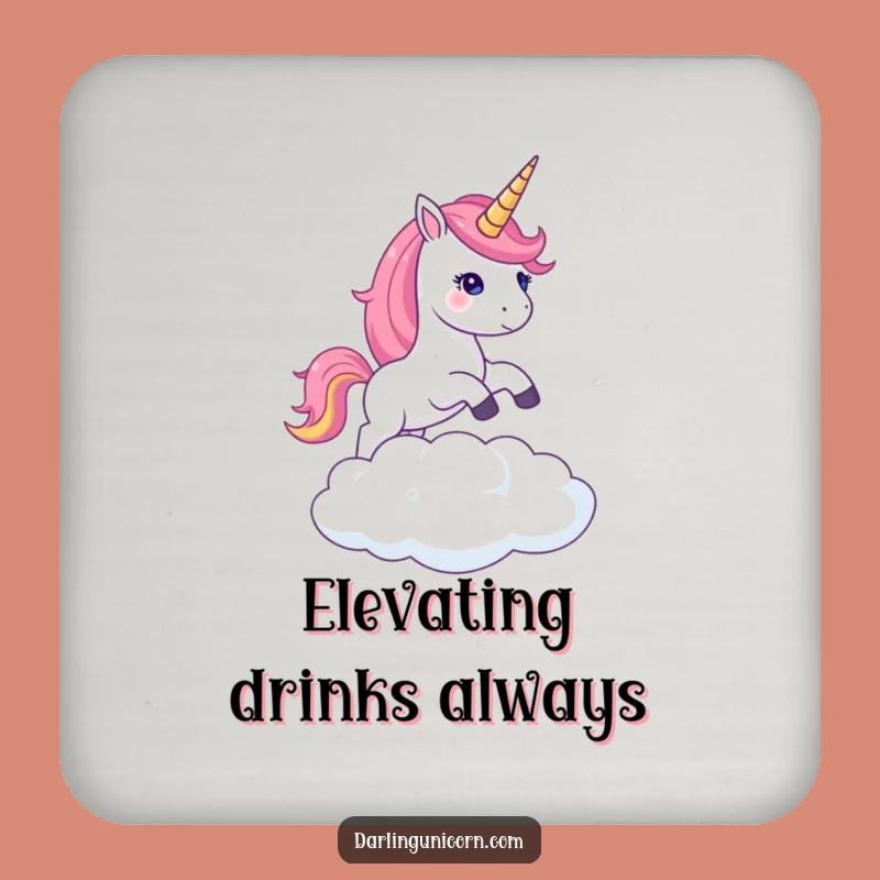 Funny Unicorn Cloud Leap Coaster: Shimmering Style, Chic Funny Gift