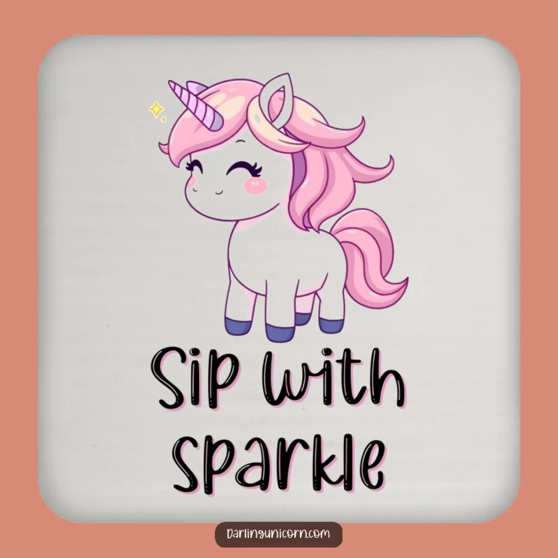 Funny Joyful Unicorn Mane Toss Coaster: Protect Surfaces with Magical Charm
