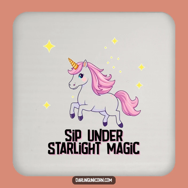 Funny Majestic Unicorn Starry Sky Coaster - Celestial Table Protection Gift