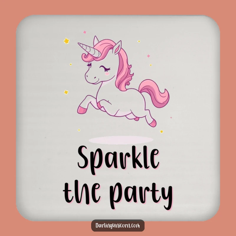 Funny Star Dust Unicorn Coaster: Protect Surfaces with Magical Humor Gift