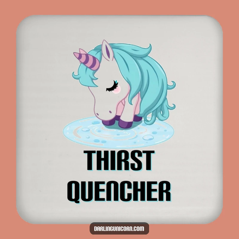 Funny Unicorn Refreshed Stream Coaster: Peaceful Protection for Your Surfaces