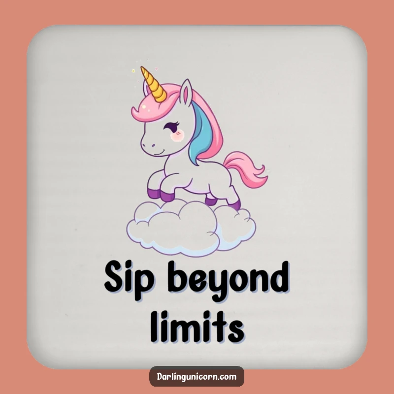 Funny Leaping Unicorn Drink Coasters: Protect Surfaces with Magical Charm