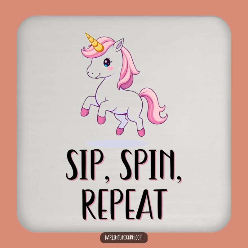 Graceful Unicorn Drink Coaster: Magic Trail Protection, Chic Whimsical Gift Accessory
