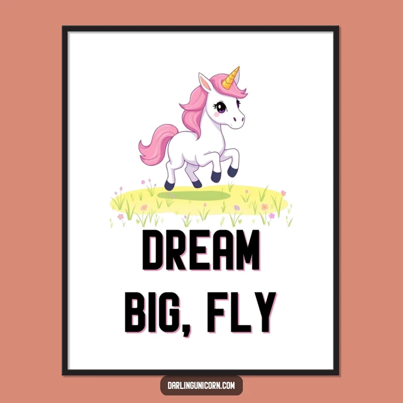 Funny Starry Unicorn Poster - Galloping Dream Art, Perfect Wall Gift!