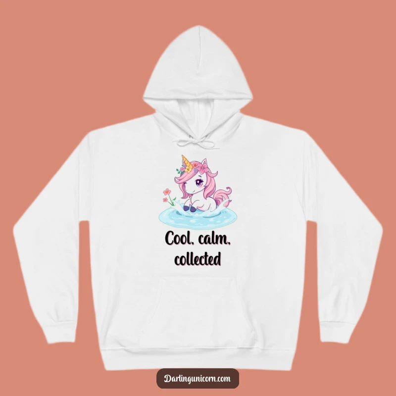 Cozy Funny Unicorn Flower Splash Hoodie: Comfort & Floral Fantasy Gift!